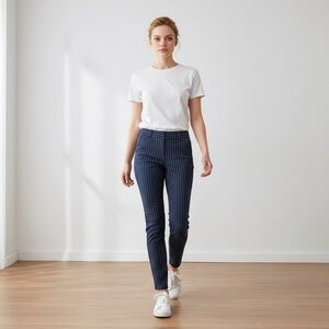 GAP Vintage Y2K  Striped Cotton Skinny Ankle Pant Size 12 TAll